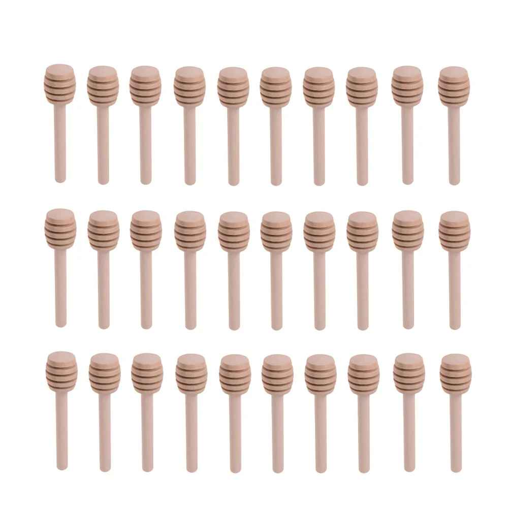 

30 Pcs Honey Dippers Bulk Coffee Stir Sticks Wooden Honey Sticks Bulk Jars Honey Pot Honey Mixing Stirrer Honey Stirrer