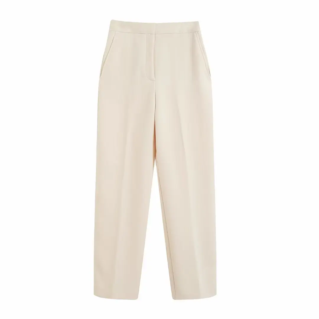 

Женские широкие брюки-дротики REUL, винтажные брюки с боковым карманом, высокой талией и молнией