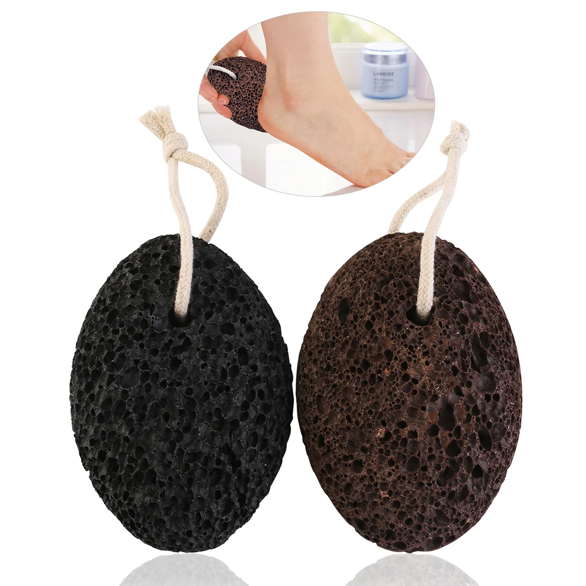 

2pcs Whitening Lava Callus Remover Pumice Stone Foot Care Scrubber for SPA