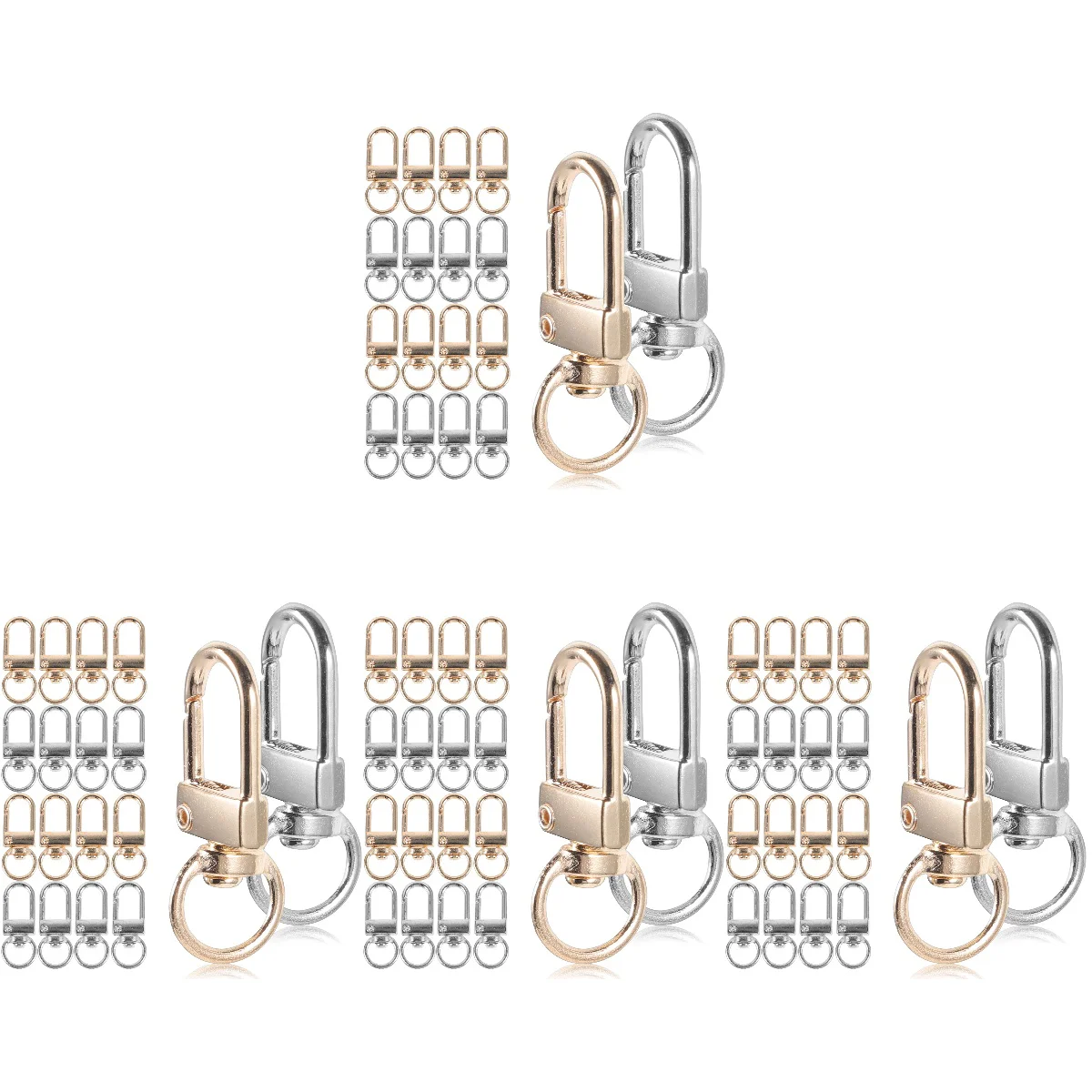 

80 Pcs Key Chain Metal Wallets Men Rings Hooks Keychain Trigger Cool Keuchain Clasp Outdoor Keychains Zinc Alloy Man