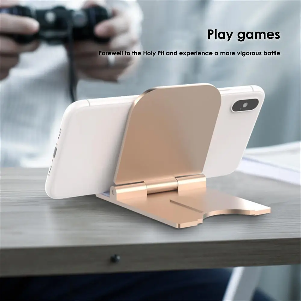 

Lazy Holder Desktop Phone Holder Folding Gold-plated Holder Desktop Multi-function Holder Multi-gear Adjustment Portable Holder
