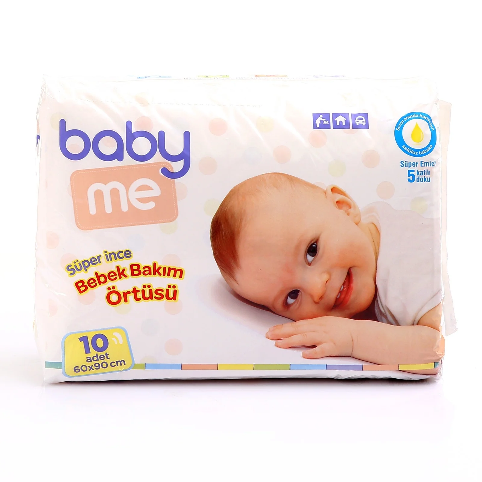 

ebebek baby me Super Thin Diaper Changing Mat 60x90 cm 10 pcs