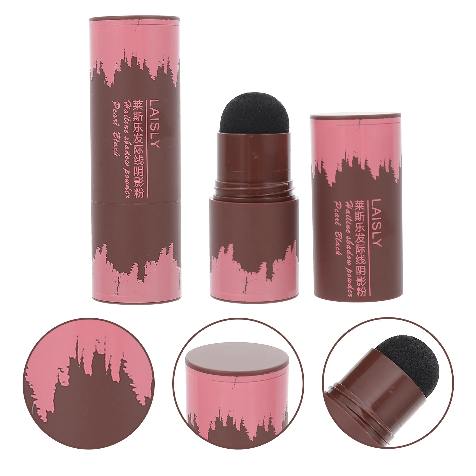 

2 Pcs Hairline Powder Stick Makeup Stamp Hair Shadow Reissue Artifact Hair Loss Powder Plastic Hair Root Powder Miss