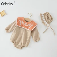 criscky summer infant baby girls romper muslin sleeveless newborn rompers fashion baby clothing