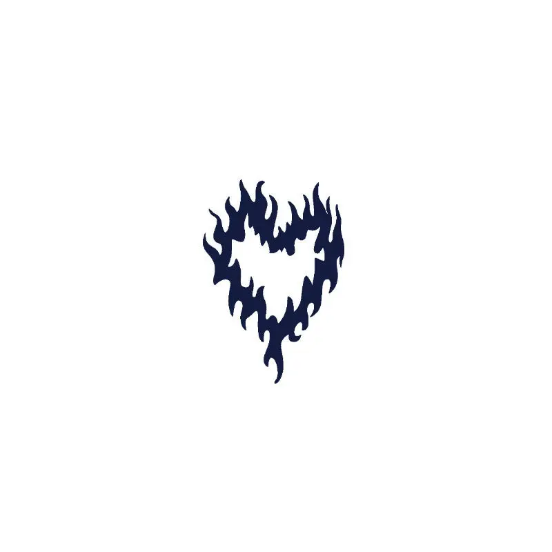 

Dark Heart-shaped Fire Female Arm Flower Chest Juice Tattoo Stickers Lasting Waterproof Temporary Tattoo Sweet Cool Fake Tattoo