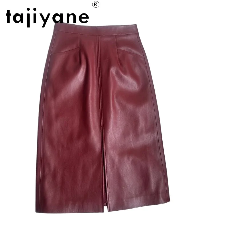 Женские юбки из натуральной овечьей кожи TAJIYANE Новое поступление 2024 зимняя