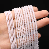 natural stone faceted beads small round moonstone bead for jewelry making diy women bracelet necklace accessories