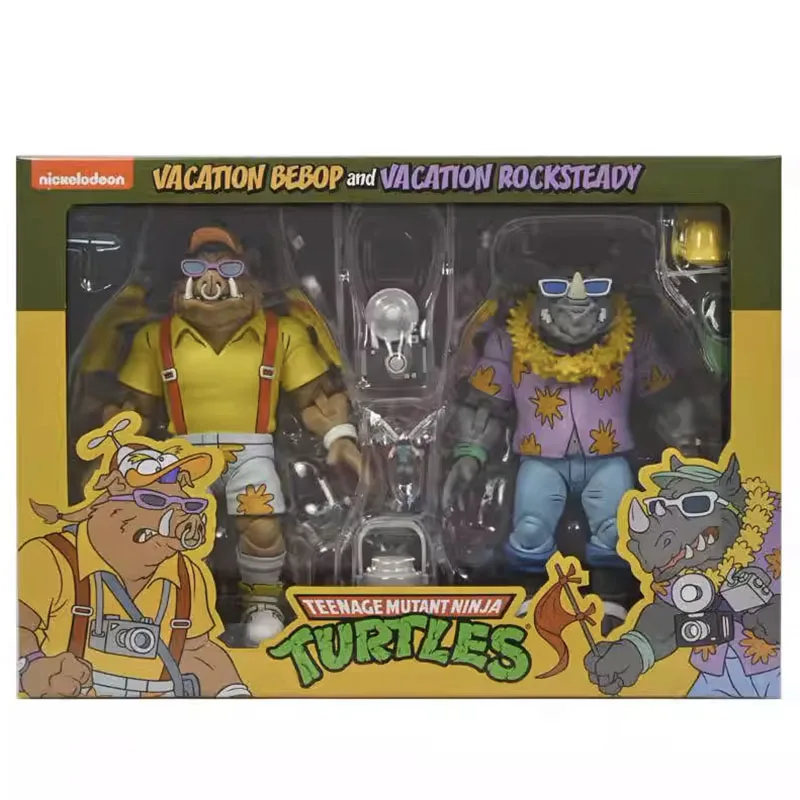 Фигурка черепахи-ниндзя NECA 54359 Bebop and Rocksteady, экшн-фигурки, 7-дюймовая подвижная модель куклы, подарок для детей, оригинал (art.: 3920cfae6fccf) - 3920cfae6fccf