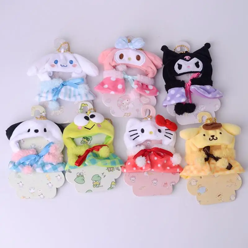 

Sanrios Hellokittys My Melody Kuromi Cinnamoroll помпон Пурины милый аниме мультфильм плюшевая накидка одежда Детские подарки на день рождения