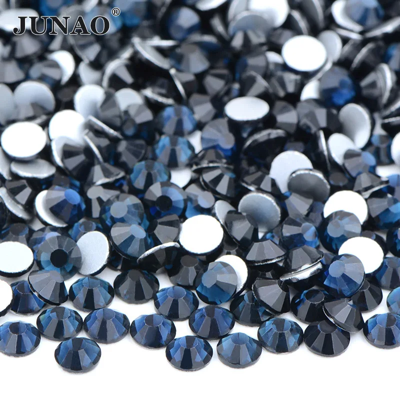 JUNAO оптовая продажа ss6 ss8 ss10 ss12 ss16 ss20 ss30 Lt.Siam стеклянные стразы с плоской задней