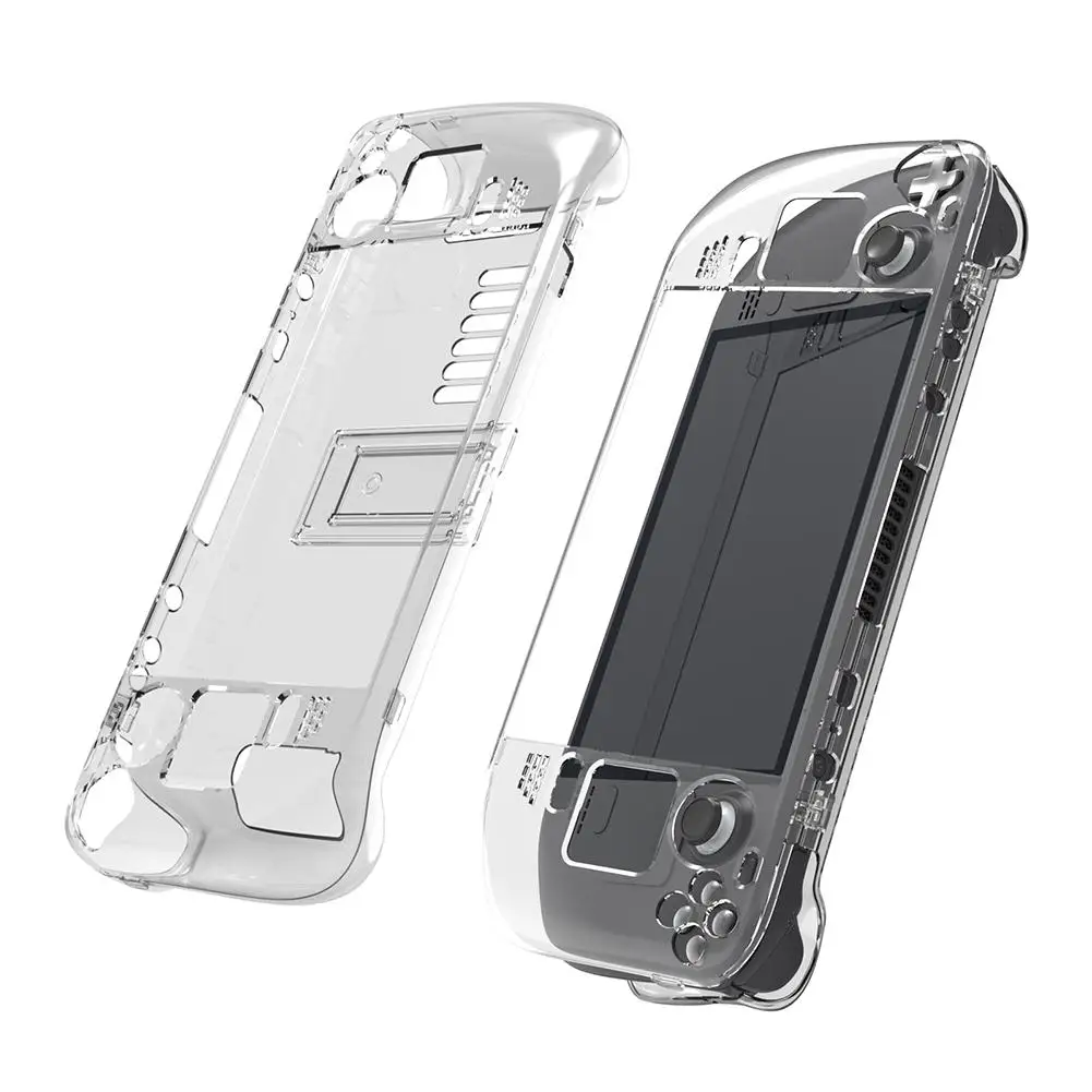 

Anti-slip Hard Pc Transparent Shell Game Console Back Case Protective Cover Accessories Compatible For Steam Deck Sd003
