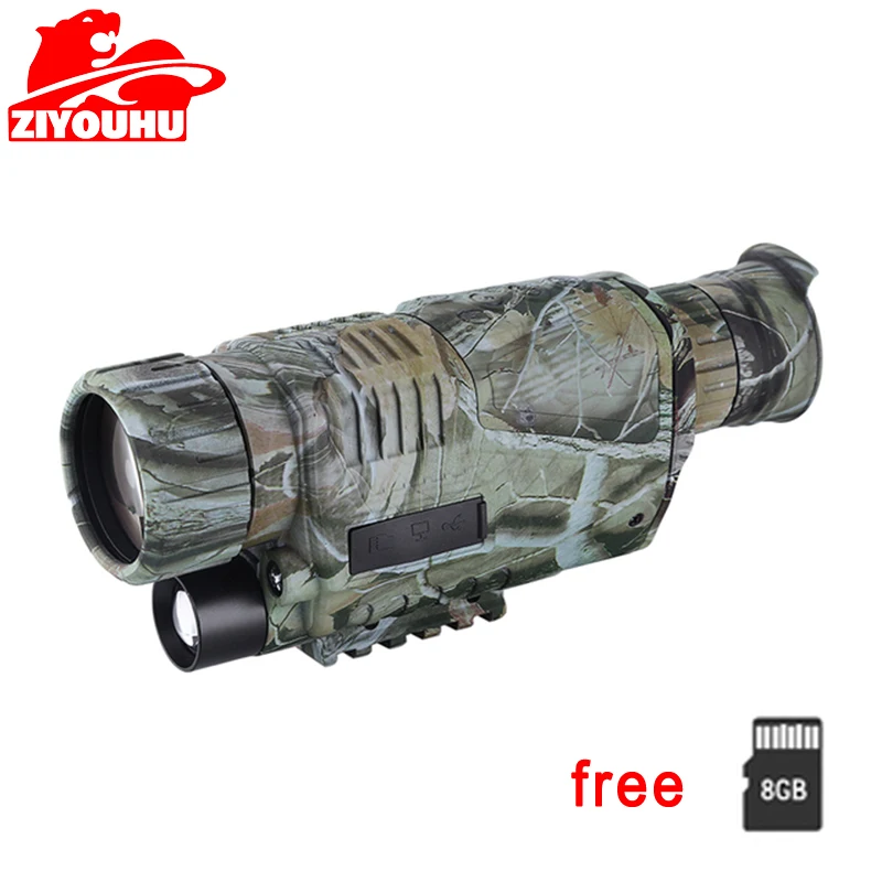 

Устройство ночного видения ZIYOUHU 5X4 0, Портативный Монокуляр с камуфляжным узором, инфракрасная цифровая камера для дикой природы, HD изображе...