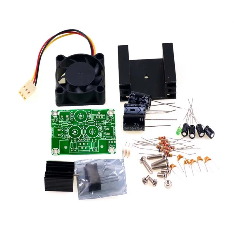 

DLHiFi Mini TDA2050 25W Mono Class AB Digital HiFi Audio Power Amplifier Board DIY Kit With Heatsink And Fan