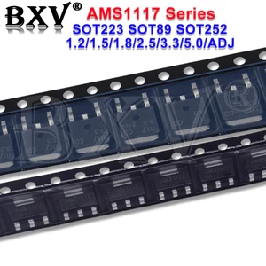 10PCS AMS1117 AMS1117-1.2V AMS1117-1.5V AMS1117-1.8V AMS1117-2.5V AMS1117-3.3V AMS1117-5.0V AMS1117-ADJ SOT223 SOT89 TO252