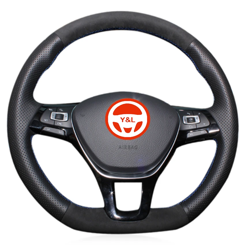 

Черная искусственная кожа, черная замша, искусственная кожа для Volkswagen VW Golf 7 Mk7, новинка, Polo Jetta Passat B8 Tiguan Sharan