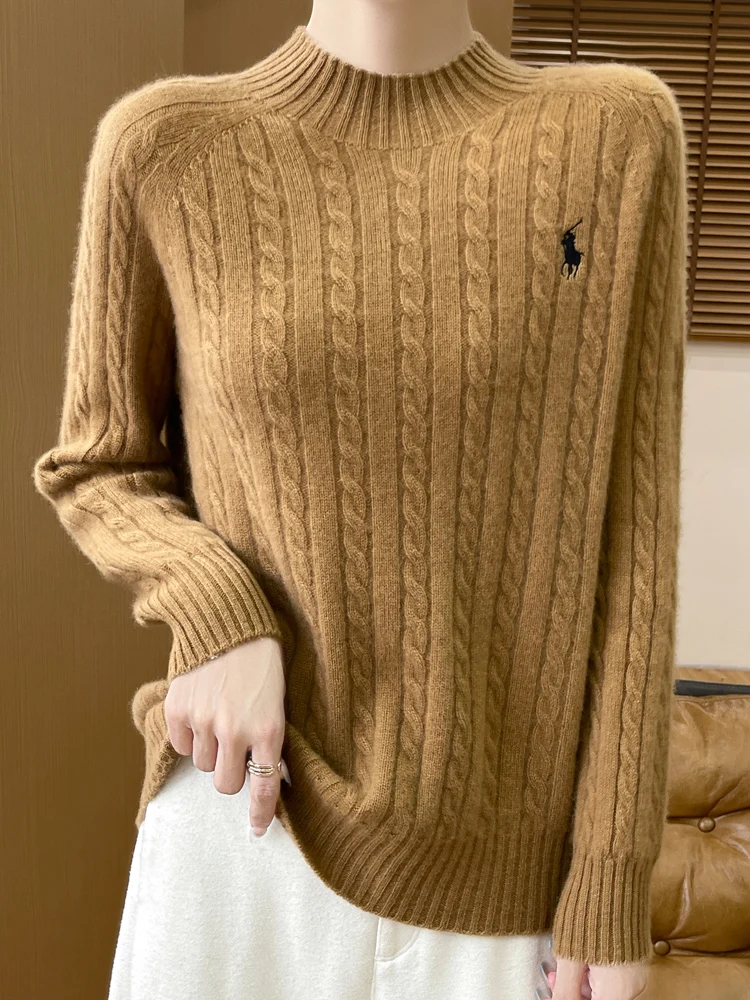 Осенне-зимняя утолщенная одежда первого линии шерстяная вязаная базовая рубашка