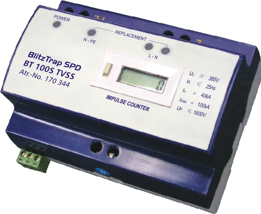 Импульсный счетчик Uc 385V в 40KA Imax 100KA до 2000V ударов молнии