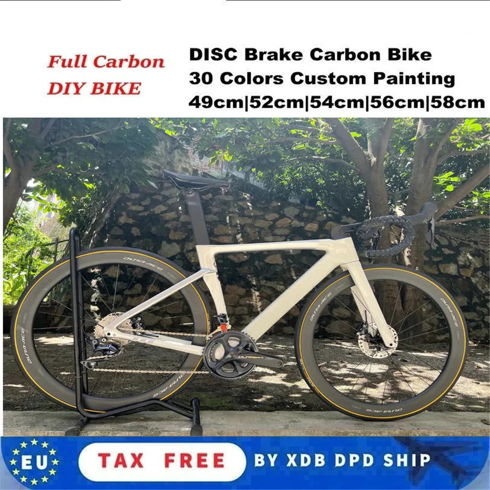 

T1000 Sl7 Carbon Complete Bike Road Bicycle with Internal cable Carbon Road Bike Frame Ace C60 Disc Hub wheelset Taiwan