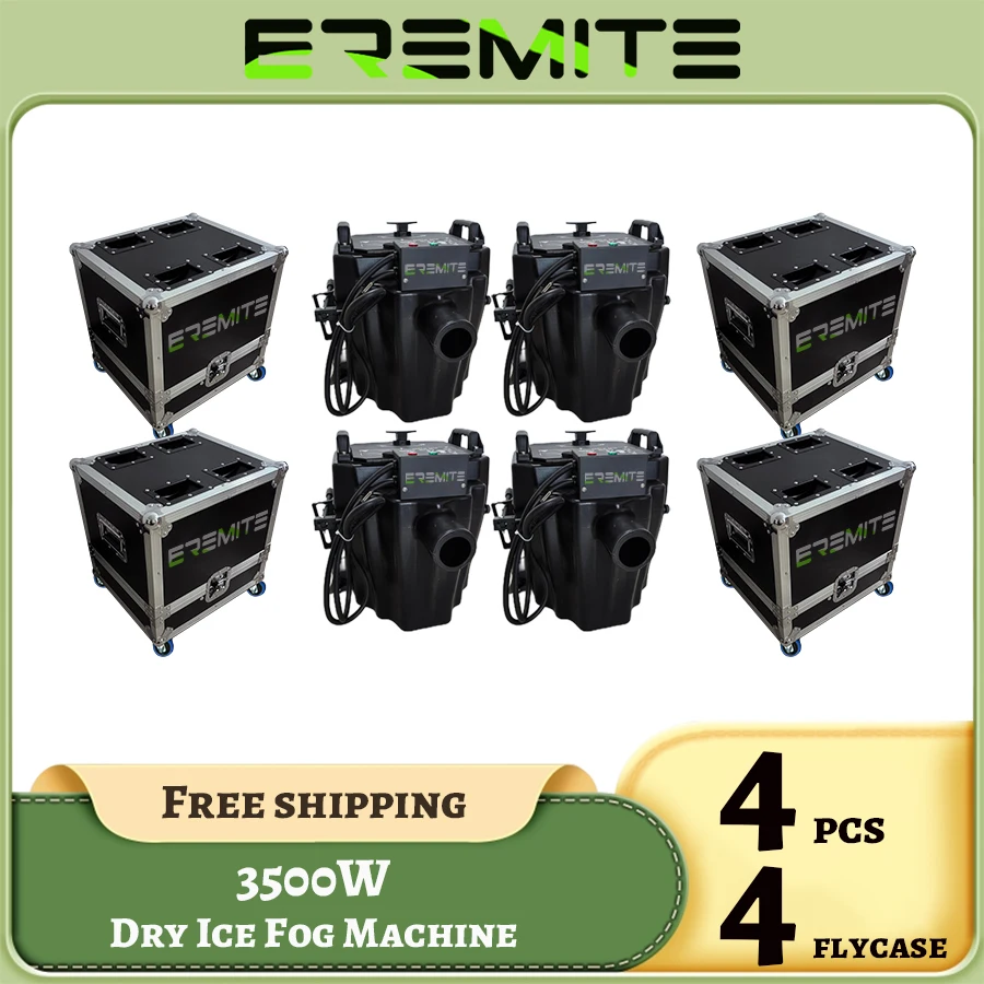 0 налог 4 шт. DMX 3500 Вт машина для тумана с сухим льдом и футляром низкоземная