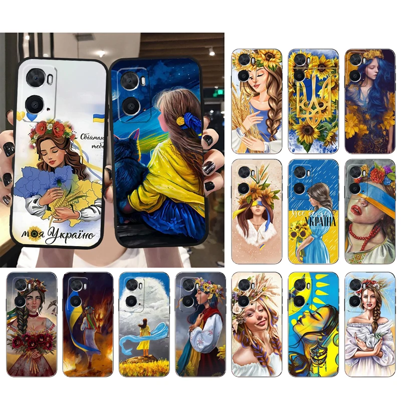 

Ukraine Flag Girl Phone Case for OPPO A96 A91 A54 A74 A94 A53S A15 A16 A17 Reno 2 2Z Reno 6 7 8 Case