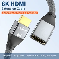 ult unite 3 3ft hdmi 2 1 extension cable 8k 4k hdmi extender cord male to female adapter connector for hdtv monitor projector