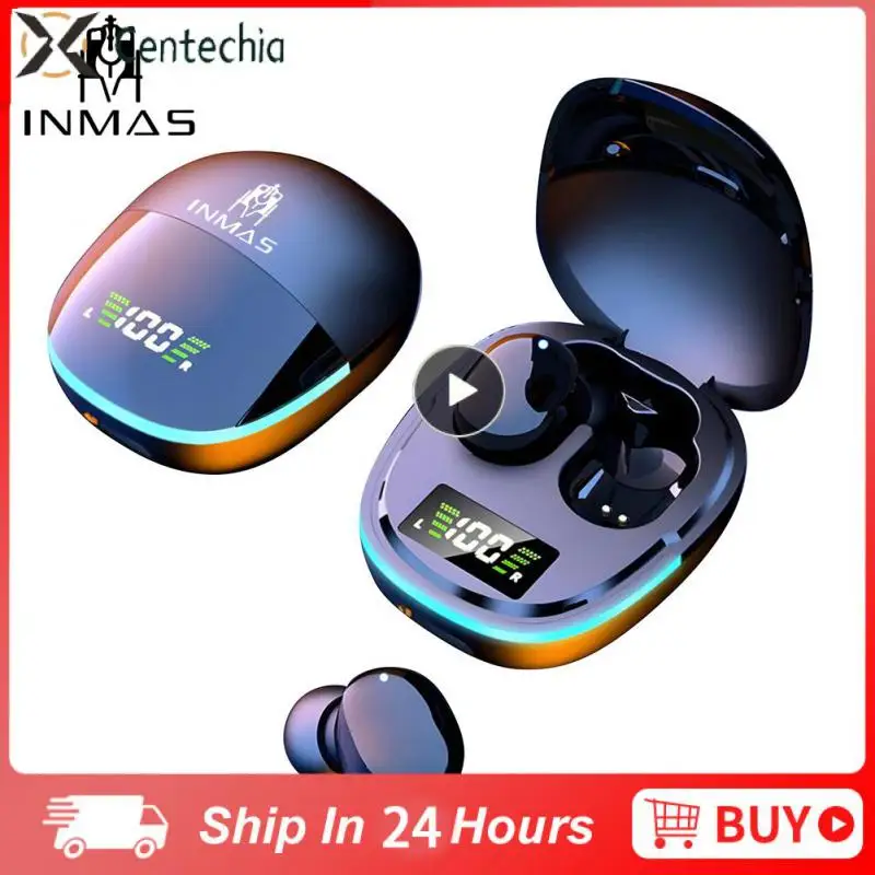 

Led Display Waterproof Earpiece Touch Function Noise Reduction Wireless Headphone 5.1 Headphone With Charging Box