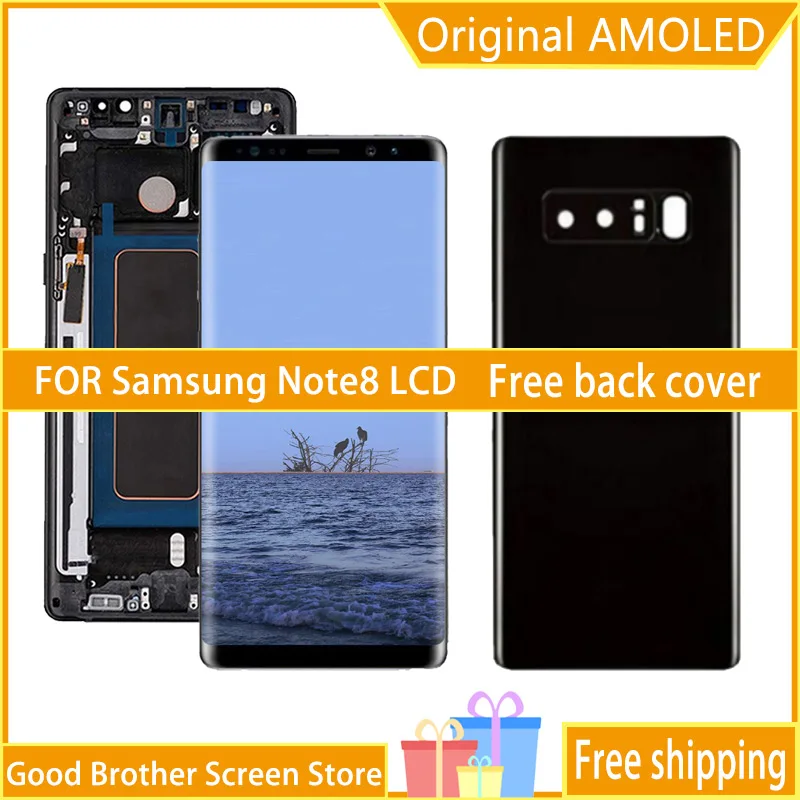 

6.3" Original For Note 8 N950F/DS Display For Samsung Galaxy Note8 LCD Screen With Frame SM-N950F N950A N950U LCD Display Screen