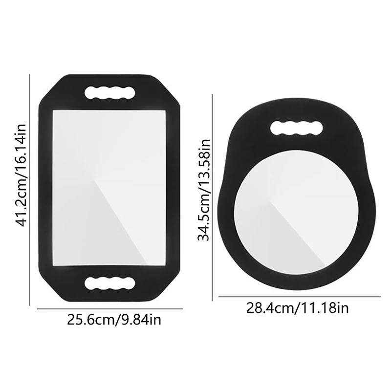 Зеркало для парикмахерской с пеной вокруг черного цвета