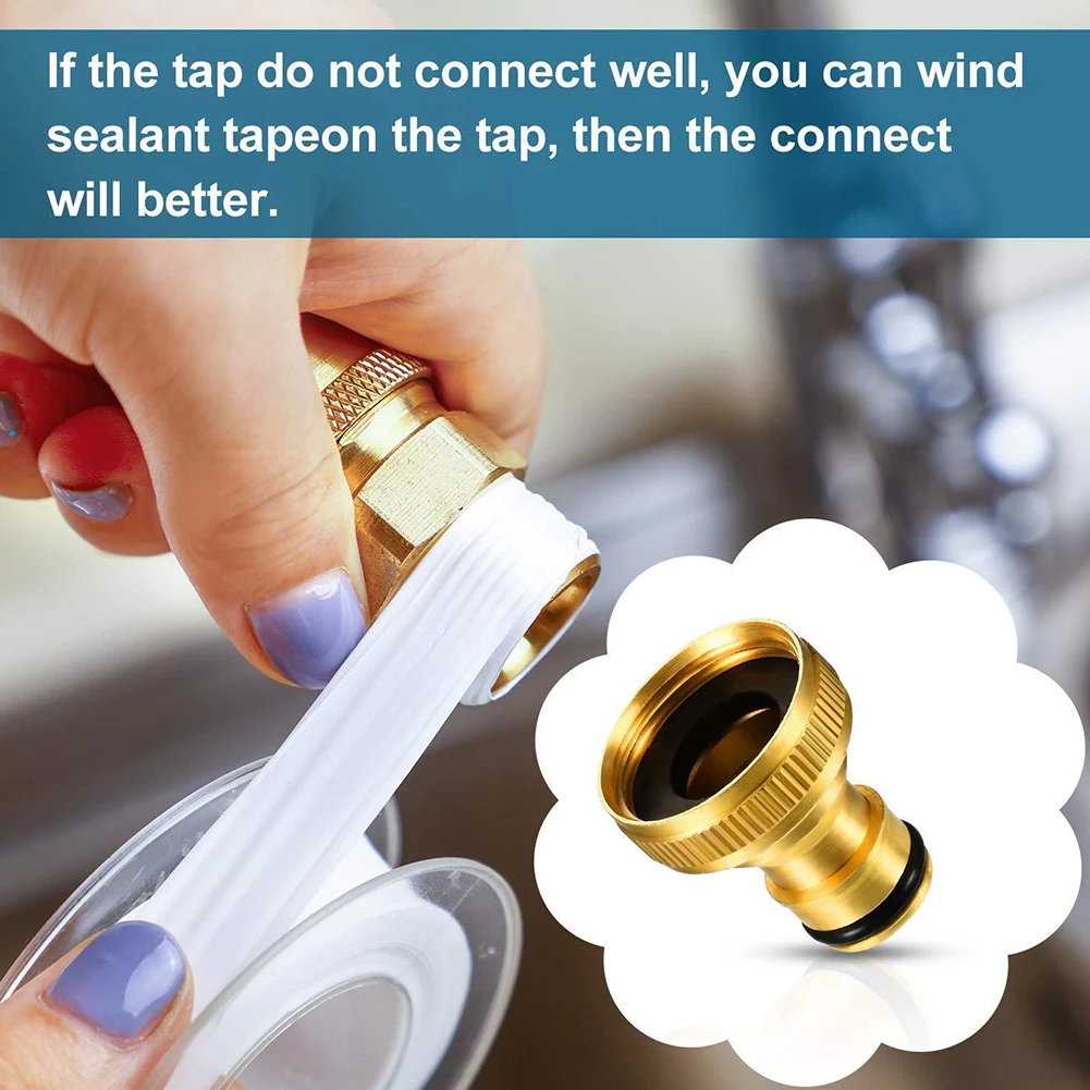 

Hose Adaptor Water Pipe Connector 1.57*1.18in 4*3cm Brass+Rubber Durable