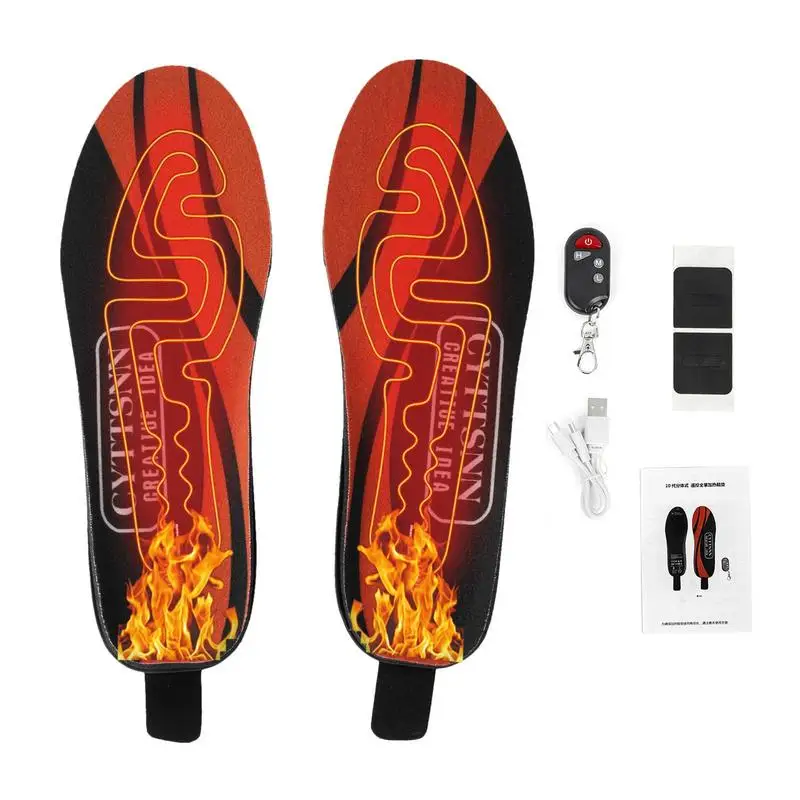 

Electric Heated Insoles Winter Foot Warmers For Men Women Rechargeable Electric Heating Insoles For Outdoor Sports 3 Heat Level