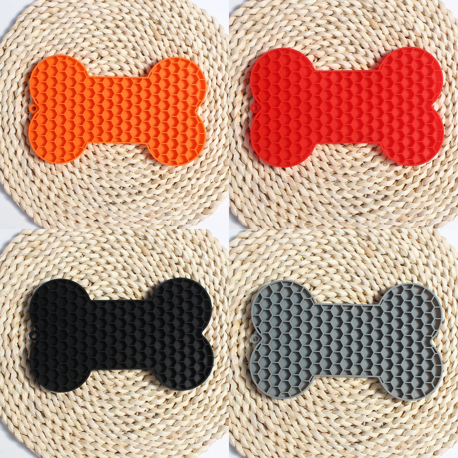 Силиконовая Подушка Для Лизания Собак В Форме Кости Медленная Кормушка С