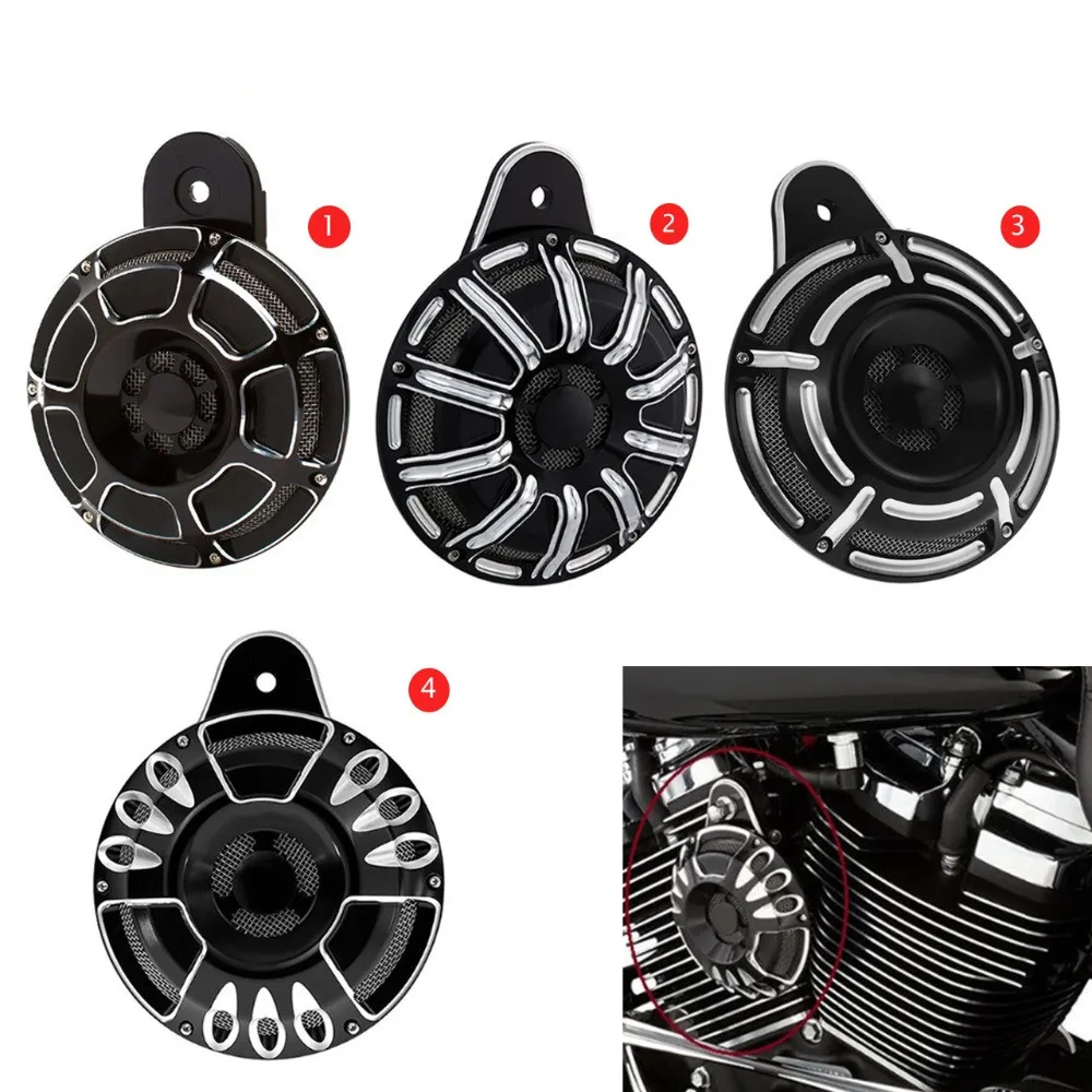 Черная/хромированная крышка для мотоцикла CNC Horn Harley Touring FLHR FLHT 1991-2017 FLT Big Twin Sportster XL