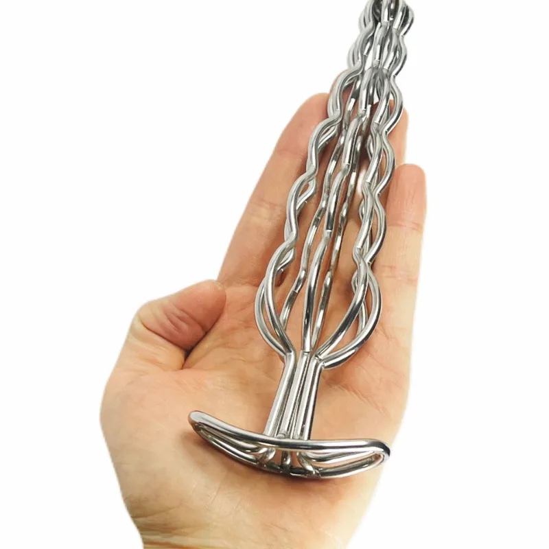 Забавная ажурная Анальная пробка из нержавеющей стали расширитель заднего ануса