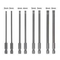 8pcsset magnetic slotted screwdriver bits electricpneumatic hex long screwdriver bit power tools accessories