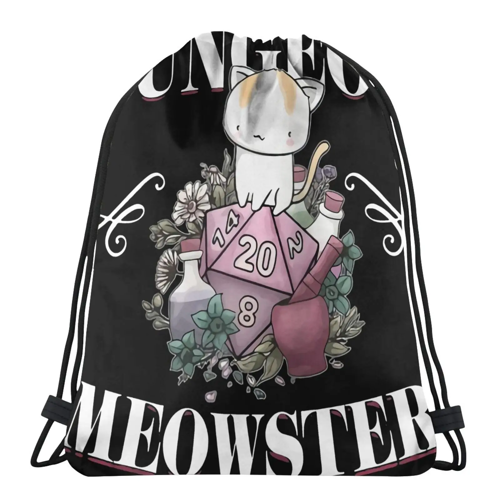

Dungeon Meowster, игровые сумки для любителей кошек Dnd для мужчин, сумки на шнурках-сумки, аниме сумка, сумка для спортзала, Детская сумка, женский рю...