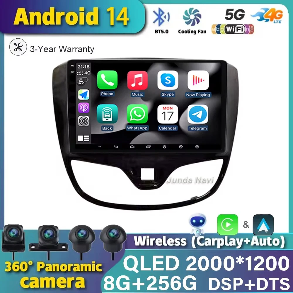 Автомобильная стереосистема Android 14 для OPEL KARL VinFast Fadil 2017-2020 Мультимедийный