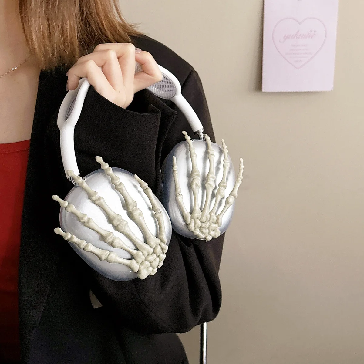 3D мультфильм Забавный Хэллоуин инновационный Скелет Пальма наушники Защитные