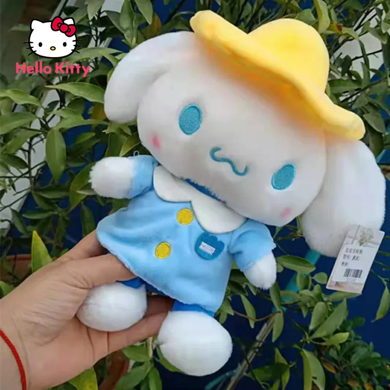 

Hello Kitty Plush Toy Doll Small White Dog Nine Inches with Hat Clothes Cartoon Decoration Family Decoration Bedroom Soft Toy