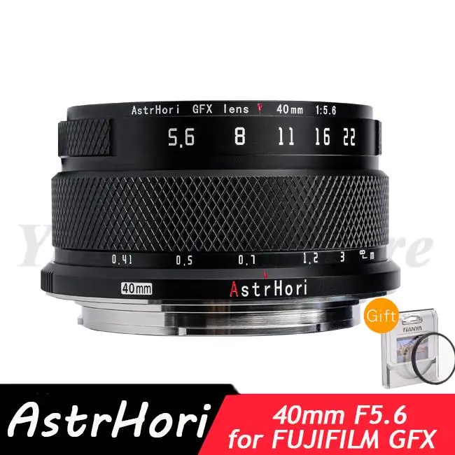 

Объектив AstrHori 40 мм F5.6 Prime для камеры FUJI FUJIFILM GFX Mount, например, GFX 50SII GFX100 GFX100 IR Ver GFX 50S GFX 50R GFX 100