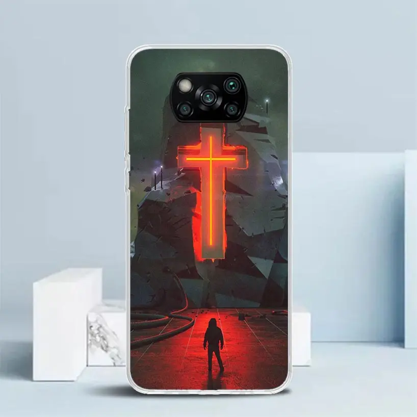 Чехол для телефона из мягкого ТПУ с изображением Бога Иисуса молитвы Креста Xiaomi