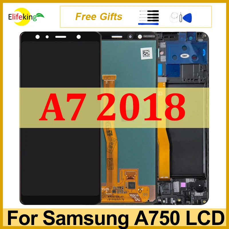 Дисплей для Samsung Galaxy A750 A7 2018 ЖК сенсорный экран A750G A750F экран дигитайзер в сборе Замена с рамкой протестирован Дисплей для Samsung Galaxy A750 A7 2018 ЖК сенсорный экран A750G A750F экран дигитайзер в сборе Замена с рамкой протестирован