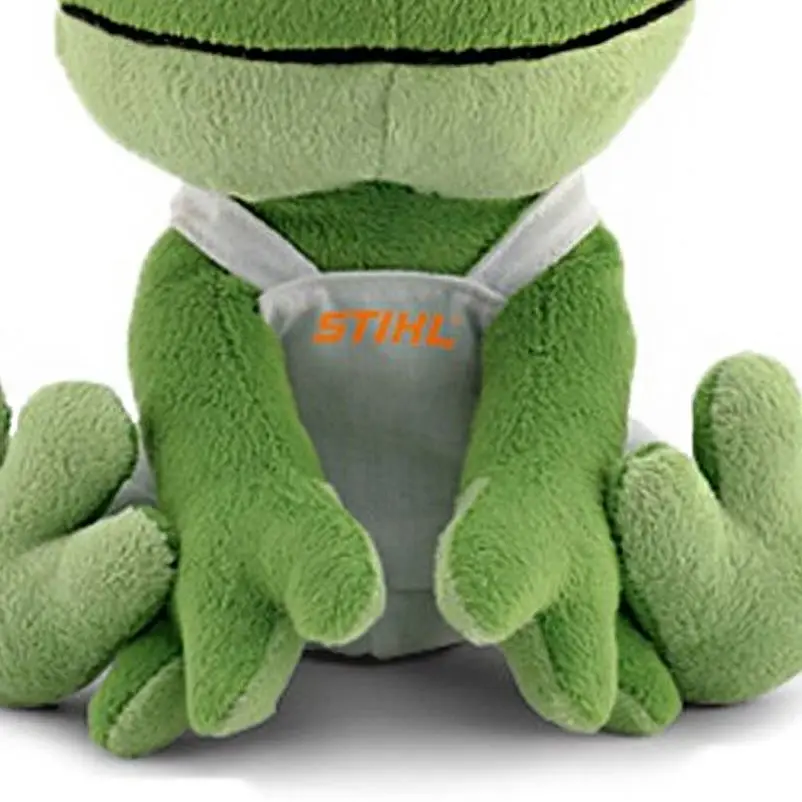 Плюшевая мягкая игрушка лягушка в комбинезоне STIHL |