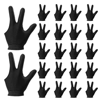 22 pieces billiard gloves 3 finger cue shooter pool gloves sport gloves for womenmen both left and right handblack