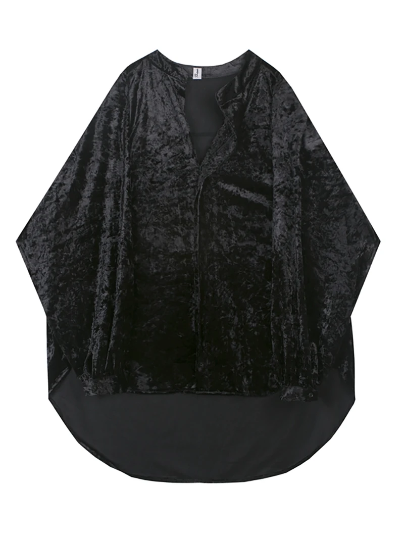 Рубашка с коротким передним и длинным рукавом летучая мышь в стиле ретро