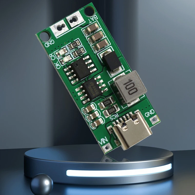 Фото Плата зарядного устройства Type-C USB для мини-аккумуляторов 8.4V/12.6V/16.8V, модуль повышающего преобразователя для LiPo/Li-Ion батарей 2S, 1A-ABFB №4
