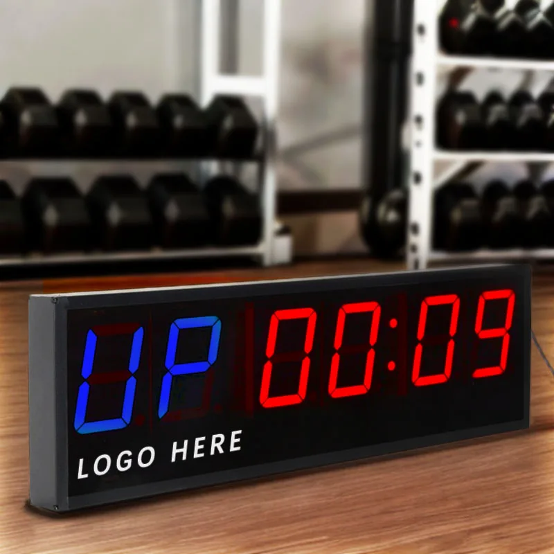Фото CP50D Печать на заказ логотипа Очень большие светодиодные товары для бокса Gymboss HIIT Таймер Tabata Интервальный таймер Электронные секундомеры №3