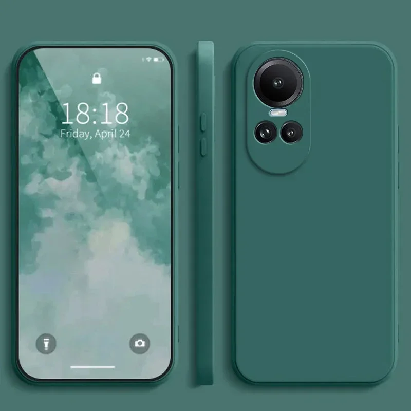 Фото Сплошной цвет, ультратонкий матовый чехол для телефона для OPPO Reno 10 Pro 5G, силиконовый мягкий чехол из ТПУ №5