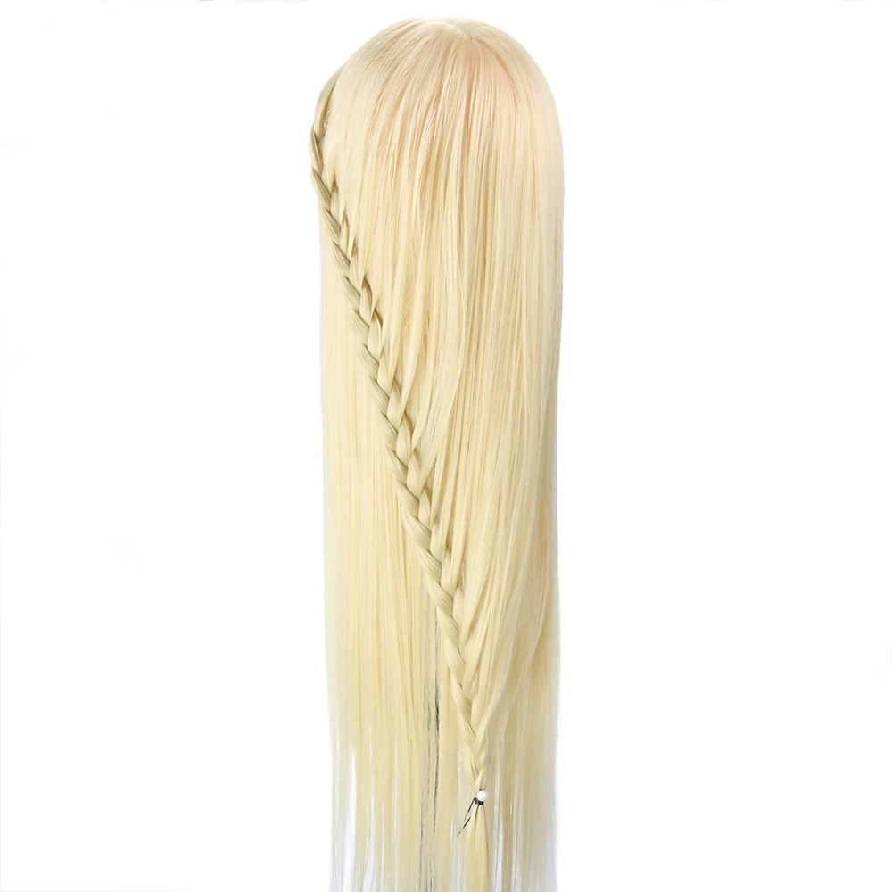 Тренировочный манекен головы блонд для парикмахерских 30 дюймов 75 см