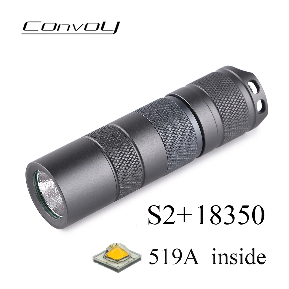 

Convoy Gray S2 Plus with 519A Led 18350 Flashlight Torch High Powerful Multicolour Flash Light Outdoor Sports Camping Lamp