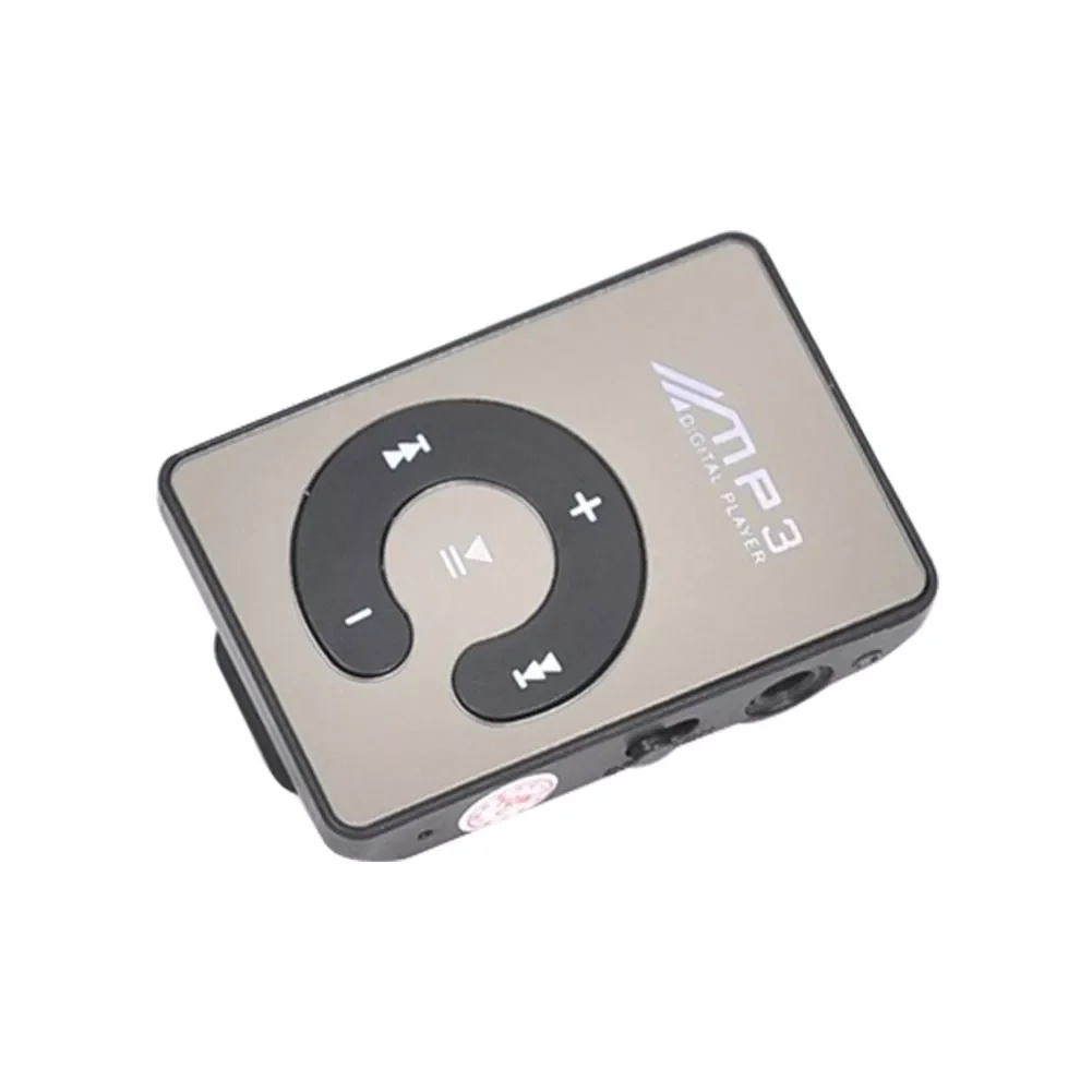 

Portable TF Card Music Digital C Button Mini Waterproof Clip Mirror MP3 Player